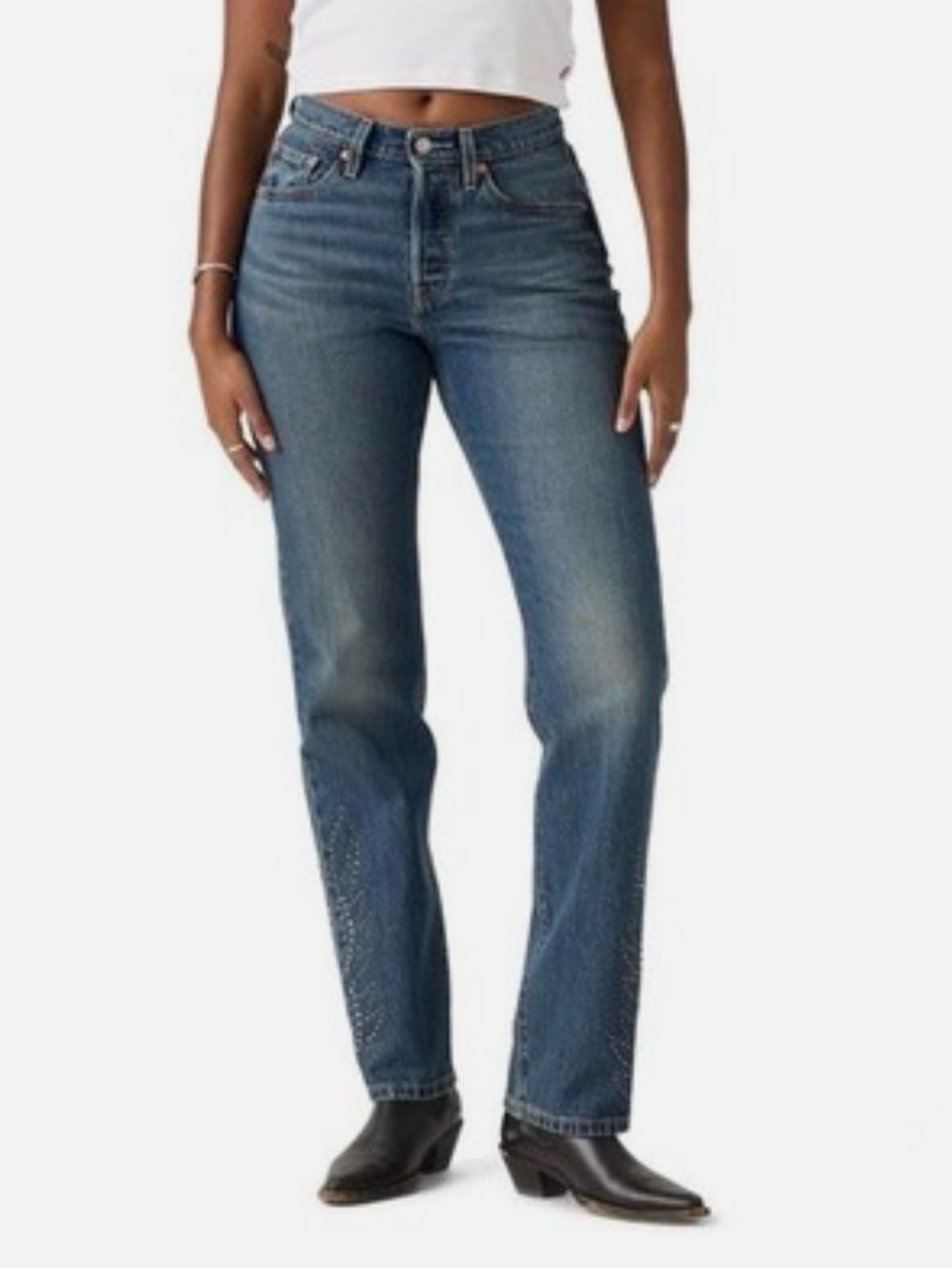 Levi's 501 Solargenic Curved Mid Wash Women’s Jeans